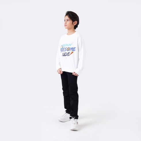 AWESOME DUDE PRINTED SWEATSHIRT